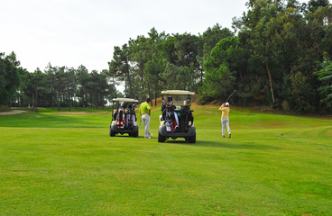 Players on the golf course