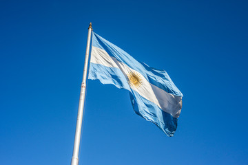 Argentinian flag in Buenos Aires, Argentina.