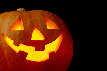 Illuminated cute halloween pumpkin