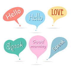 colored bubbles with text