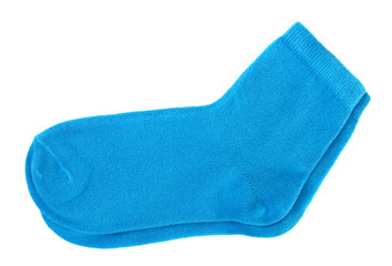 Pair of  blue cotton socks