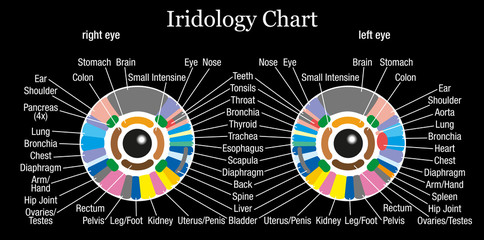 Iridology Chart Black