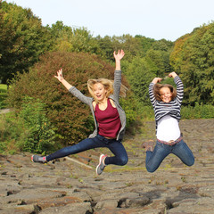 Two happy teennagers