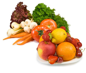 many vegetables and fruits
