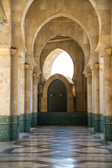 Walkway in mosque Hassan II, Casablanca, Morocco