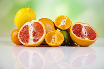 Fruits, vegetables, fruit juices, vegetable juices, healthy food