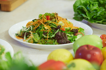 vegetable salad on a plate