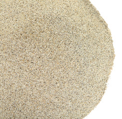 Heap of sea sand, isolated on white