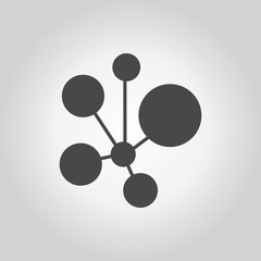 Virus black icon set. Medical tool grey icons set. Flat design s