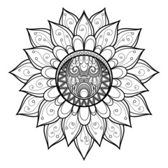 Beautiful Decorative Flower (Vector), Patterned design