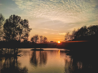 Sunset on the lake