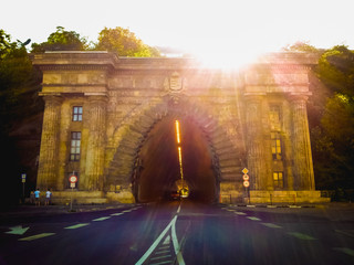 Sun over the arch