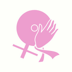 Breast cancer prevention, awareness, care, vector illustration