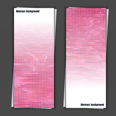 Set of banner templates with abstract background