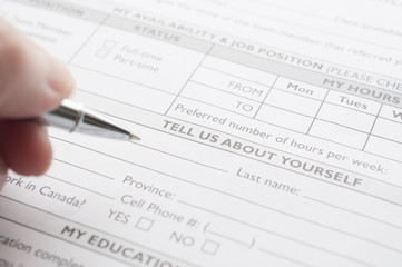 Obraz premium Application form concept for applying for a job