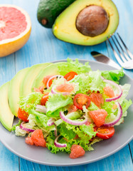 Avocado salad on a plate