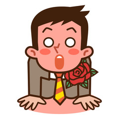 赤面するビジネスマン