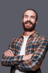 Fototapeta premium Happy bearded man.