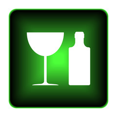 Bottle and glass icon