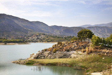 Fototapeta na wymiar Storage reservoir Amadorio. Spain