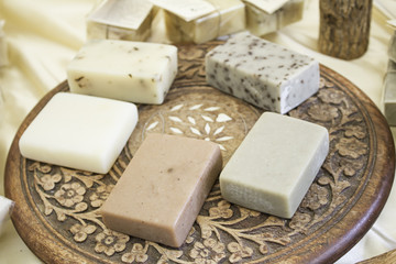 Brown natural soaps