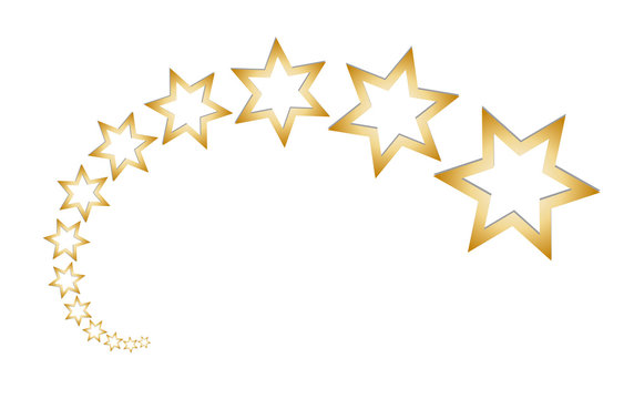 Neues Jahr, Sternschnuppe - Goldene Sterne - Frohe Weihnachten, x-mas, x  mas, Dekoration für festliche Angelegenheiten und Familienfeiern Stock  Vector | Adobe Stock