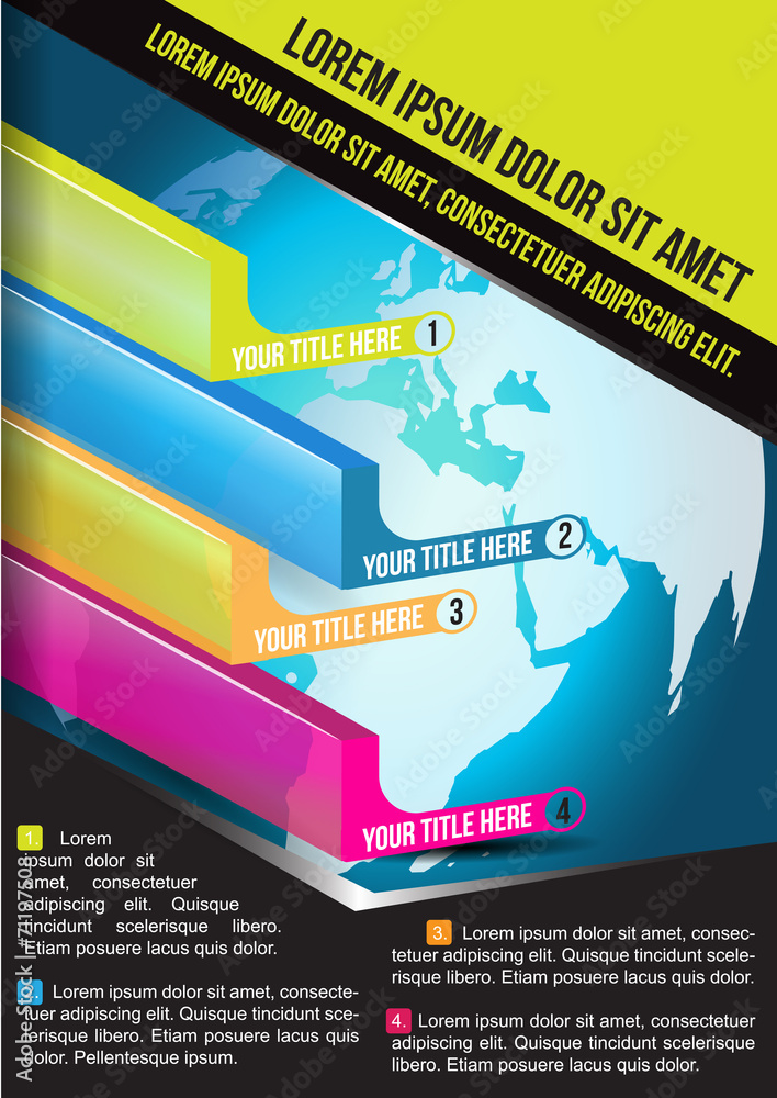 Poster vector business background with vertical economic graphs