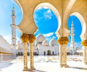 Photo sur Plexiglas Dubai Mosquée Sheikh Zayed, Abu Dhabi, Emirats Arabes Unis.