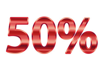50% Metálico Vermelho