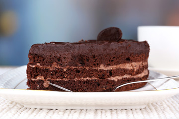 Piece of chocolate cake
