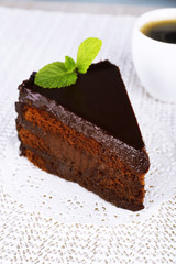 Piece of chocolate cake