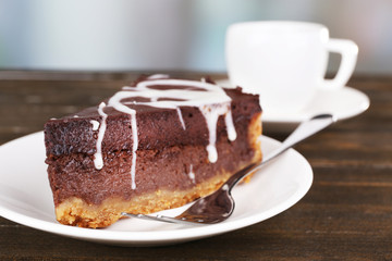 Piece of chocolate cake