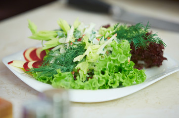 vegetable salad on a plate