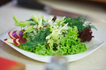 vegetable salad on a plate