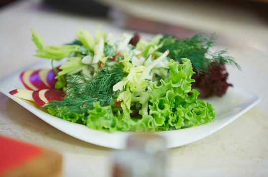 vegetable salad on a plate