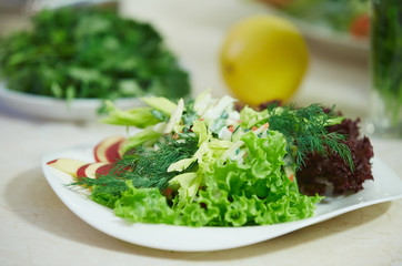 vegetable salad on a plate