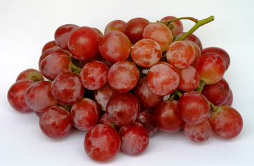 Grape cluster without leaves on a white background