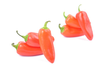 red paprika pepper isolated
