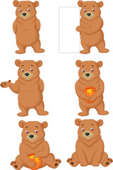 Funny cartoon bear