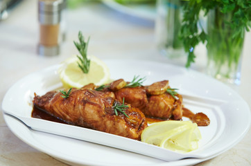 salmon with teriyaki sauce