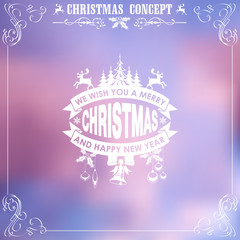 Naklejka premium Retro Christmas Frame