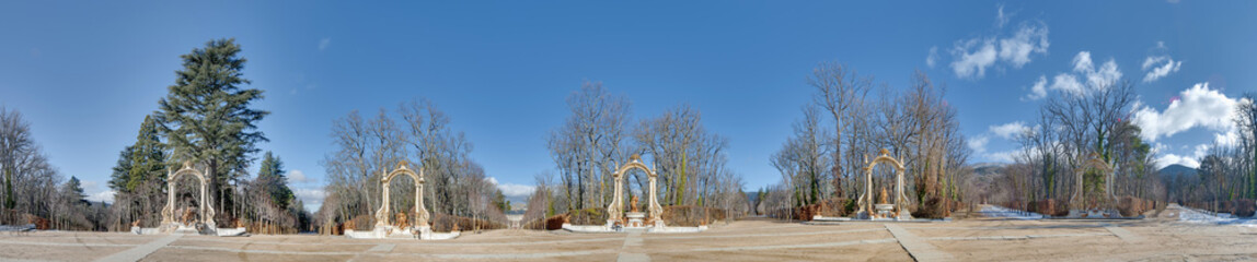 Eight streets square at La Granja Palace, Spain