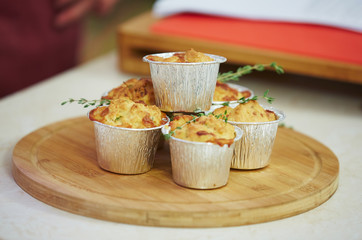 muffins with cheese and chili