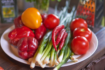 vegetables on a plate