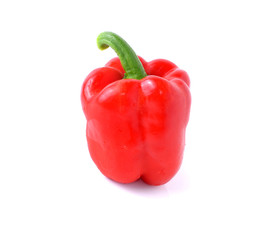Red bell pepper on a white background