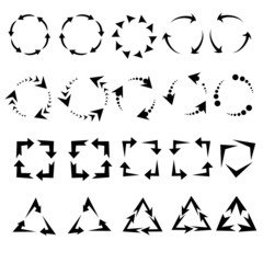 circle arrows icon, pictogram refresh reload rotation loop, sign