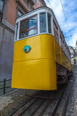 Fototapeta na wymiar Elevador da Gloria, famous funicular in Lisbon, Portugal