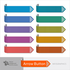 Fototapeta premium Infographic Vector Arrow Button