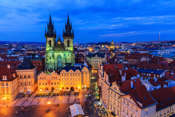 Obraz premium Old Town & Tyn Cathedral, Prague Czech Republic