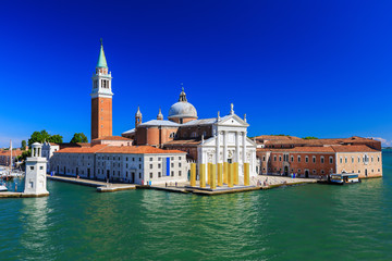 Fototapeta na wymiar Chiesa di San Giorgio Maggiore and bell tower, Venice Italy